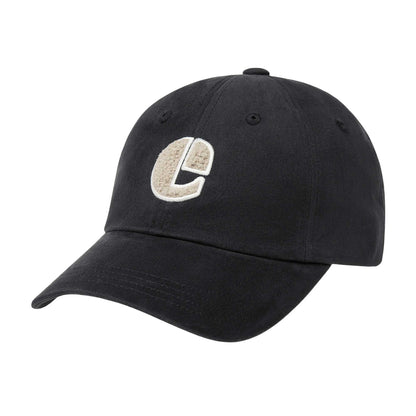 BOUCLE VINTAGE LOGO BALL CAP-BLACK