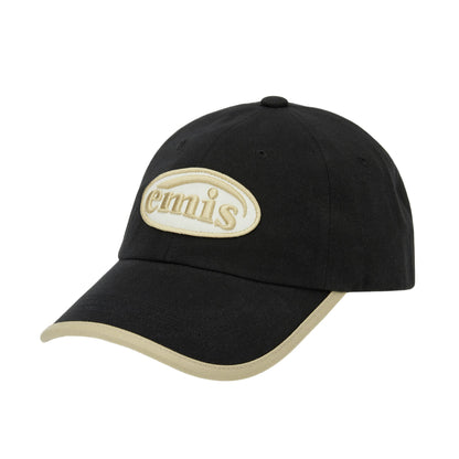 BEIGE TRIMMING BALL CAP-BLACK