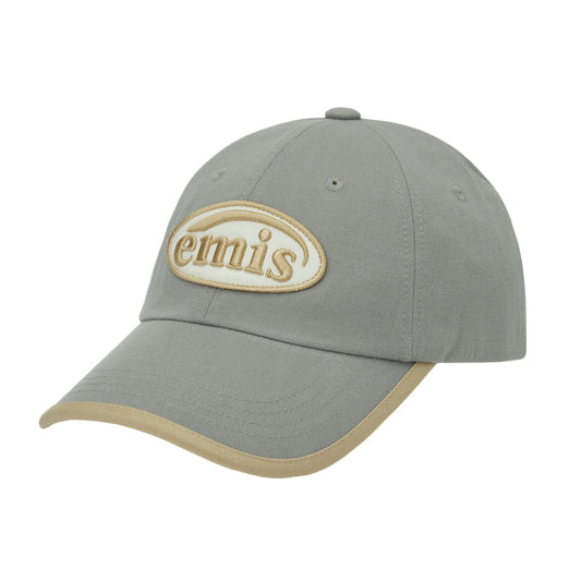 BEIGE TRIMMING BALL CAP-GRAY