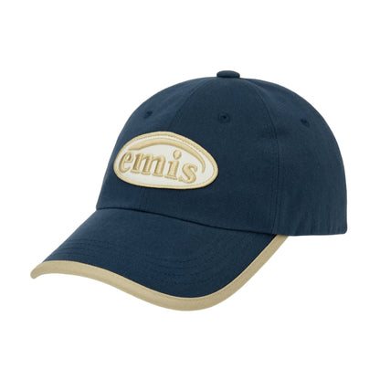 BEIGE TRIMMING BALL CAP-NAVY