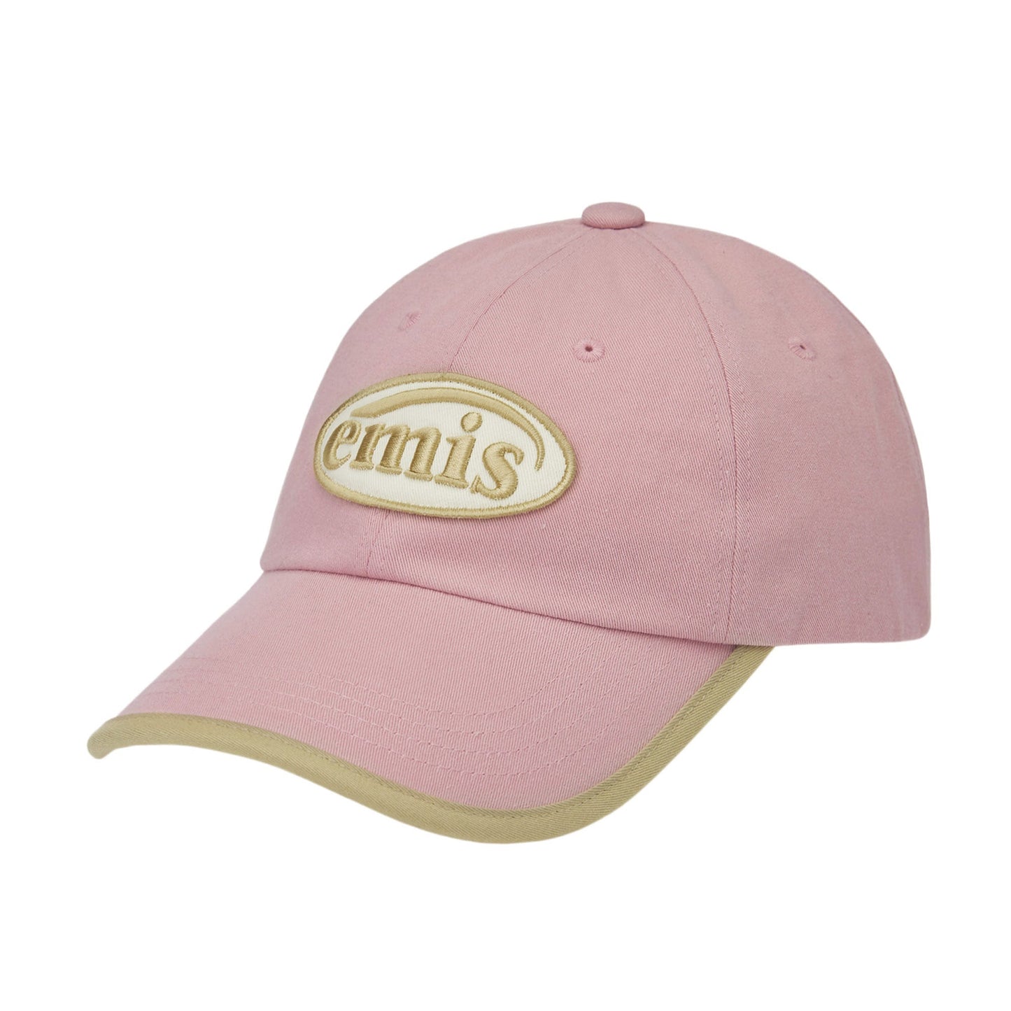 BEIGE TRIMMING BALL CAP-PINK