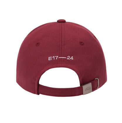 BEIGE TRIMMING BALL CAP-RED