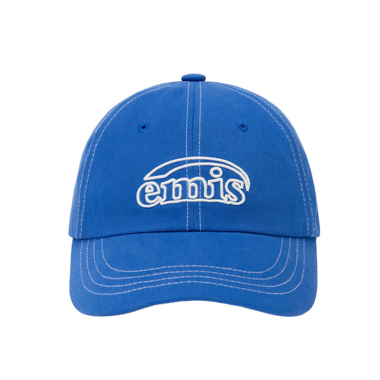 WHITE STITCH BALL CAP-BLUE