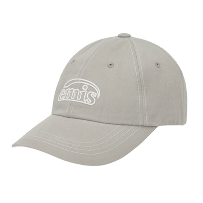 WHITE STITCH BALL CAP-GRAY