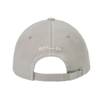WHITE STITCH BALL CAP-GRAY