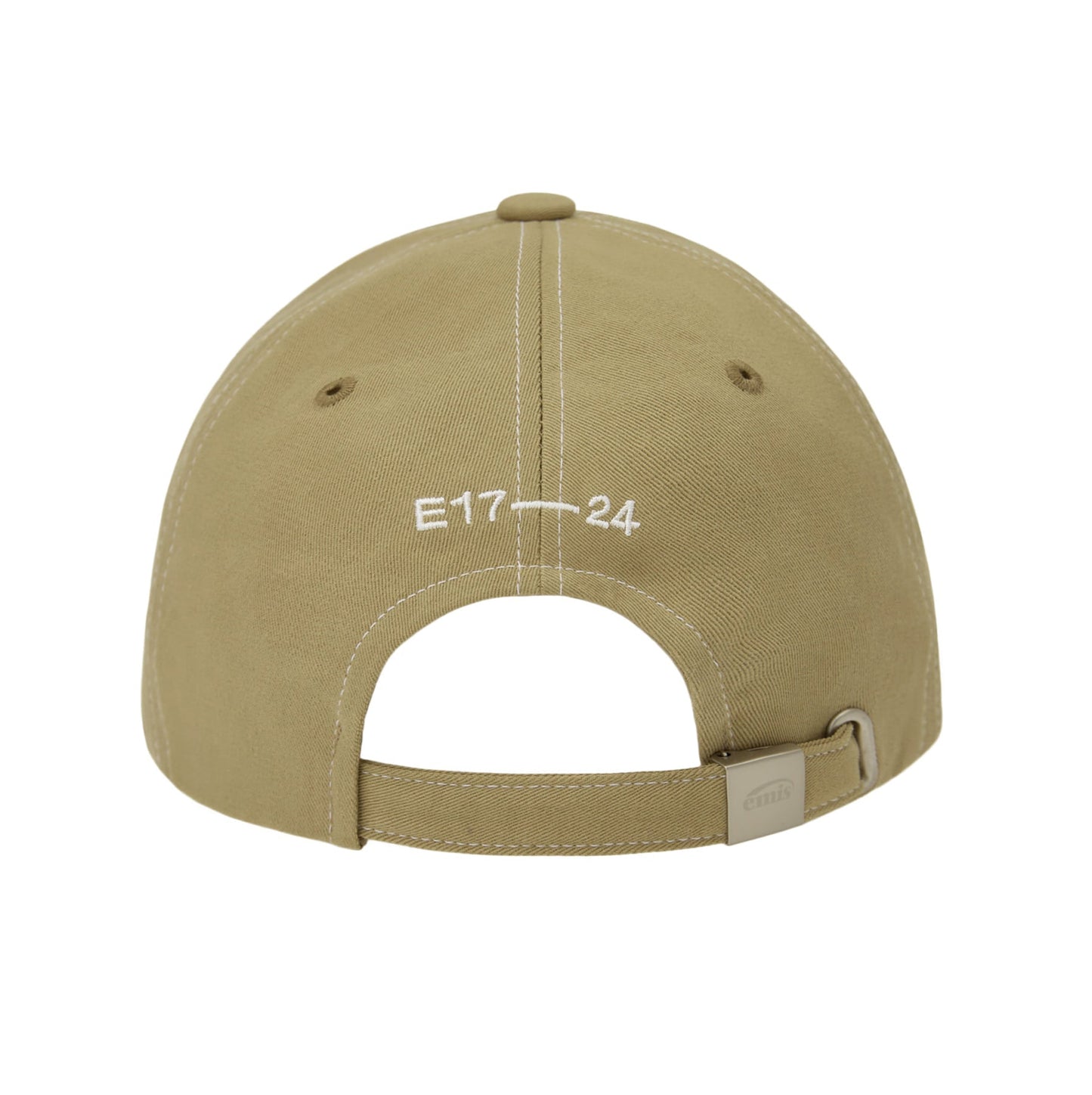 WHITE STITCH BALL CAP-KHAKI BEIGE