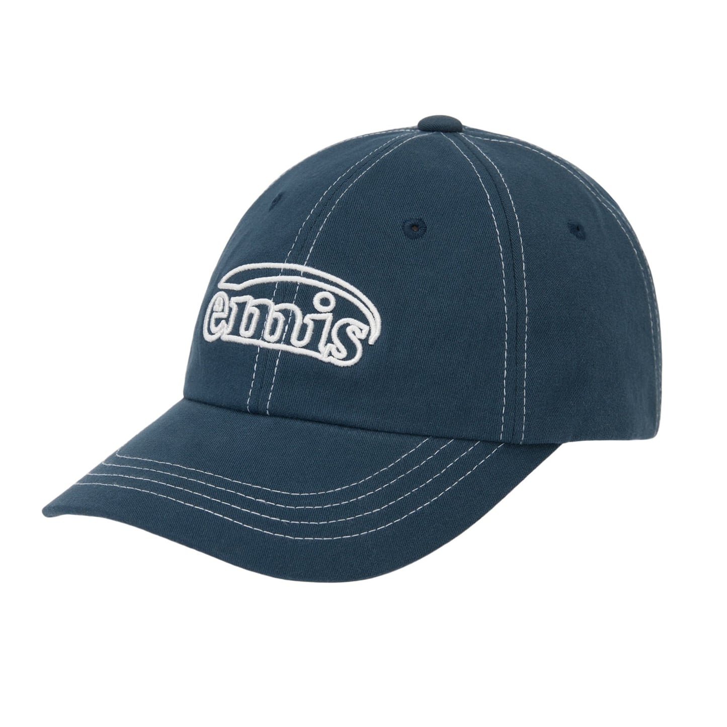 WHITE STITCH BALL CAP-NAVY