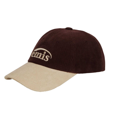 CORDUROY TWO-TONE BALL CAP-WINE