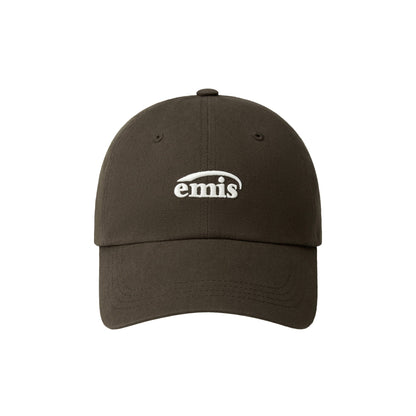 SMALL LOGO BALL CAP-BROWN