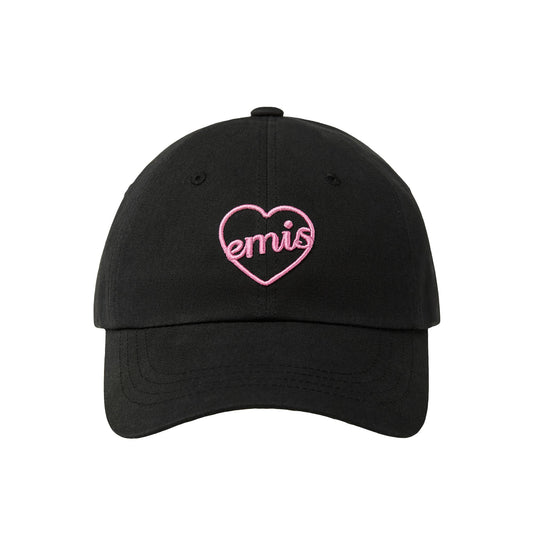 HEART BALL CAP-BLACK/PINK