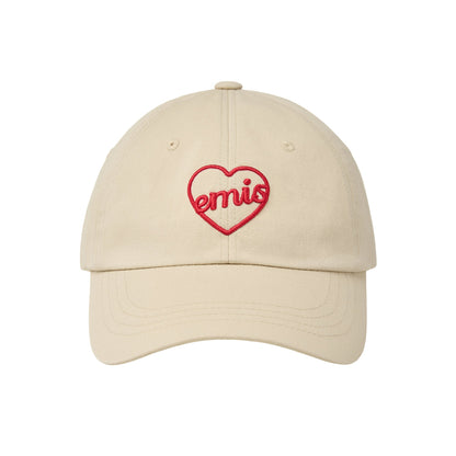 HEART BALL CAP-LIGHT BEIGE