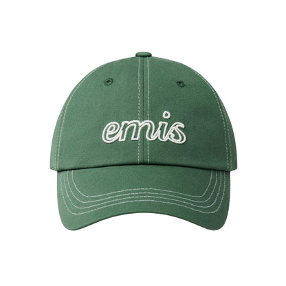 LETTERING LOGO WHITE STITCH BALL CAP-GREEN