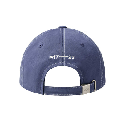 LETTERING LOGO WHITE STITCH BALL CAP-NAVY