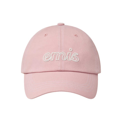 LETTERING LOGO WHITE STITCH BALL CAP-PINK