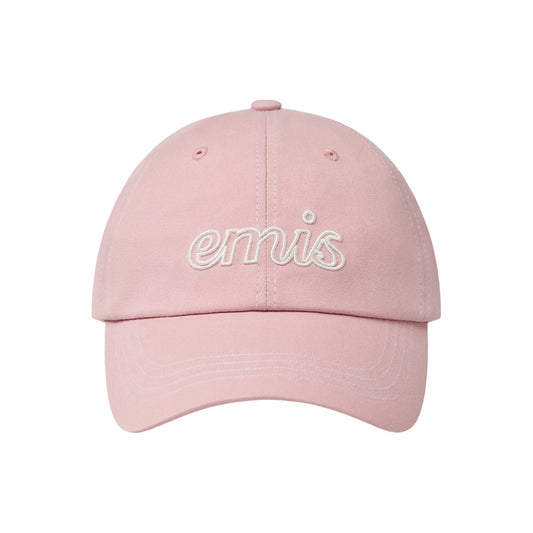 LETTERING LOGO WHITE STITCH BALL CAP-PINK