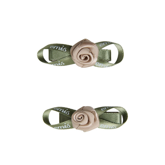 MINI CORSAGE HAIR CLIP-BEIGE
