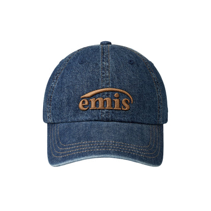 ONE TONE WASHED DENIM BALL CAP-BLUE DENIM