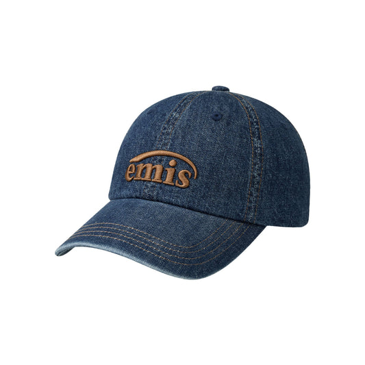 ONE TONE WASHED DENIM BALL CAP-BLUE DENIM
