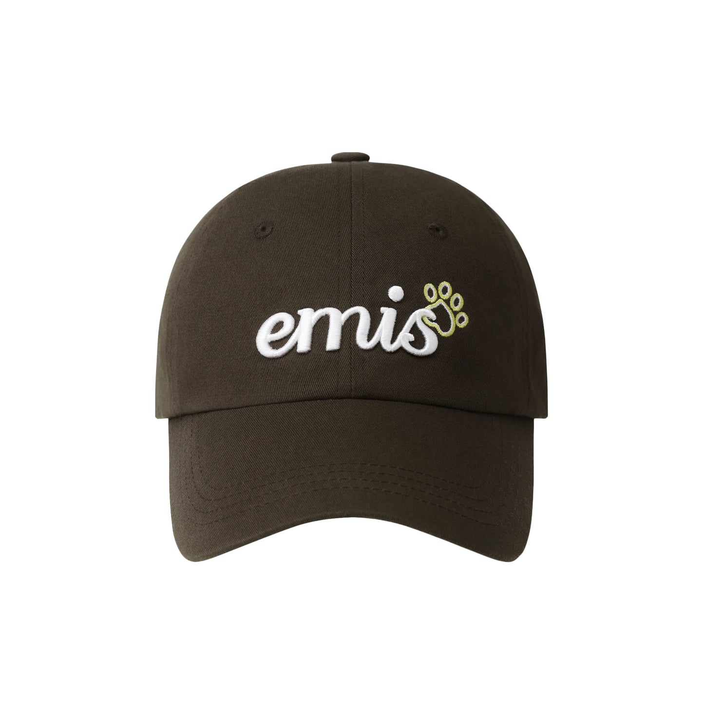 LETTERING LOGO BALL CAP-BROWN