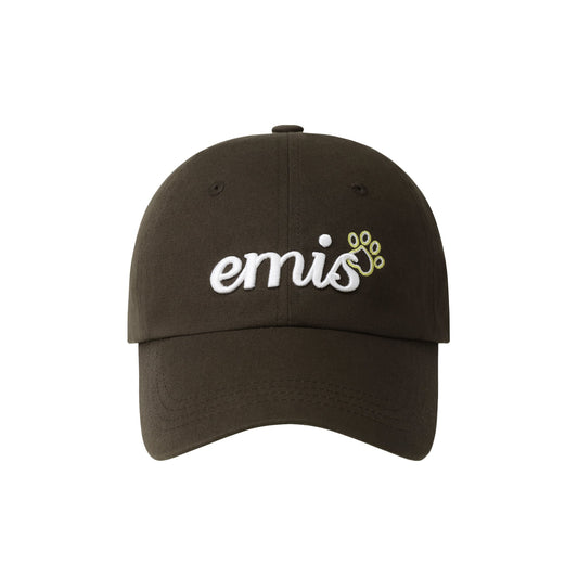 LETTERING LOGO BALL CAP-BROWN