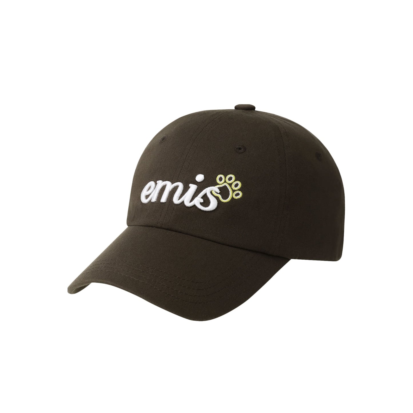LETTERING LOGO BALL CAP-BROWN