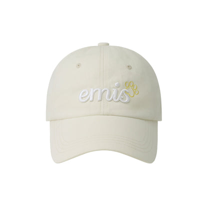 LETTERING LOGO BALL CAP-IVORY