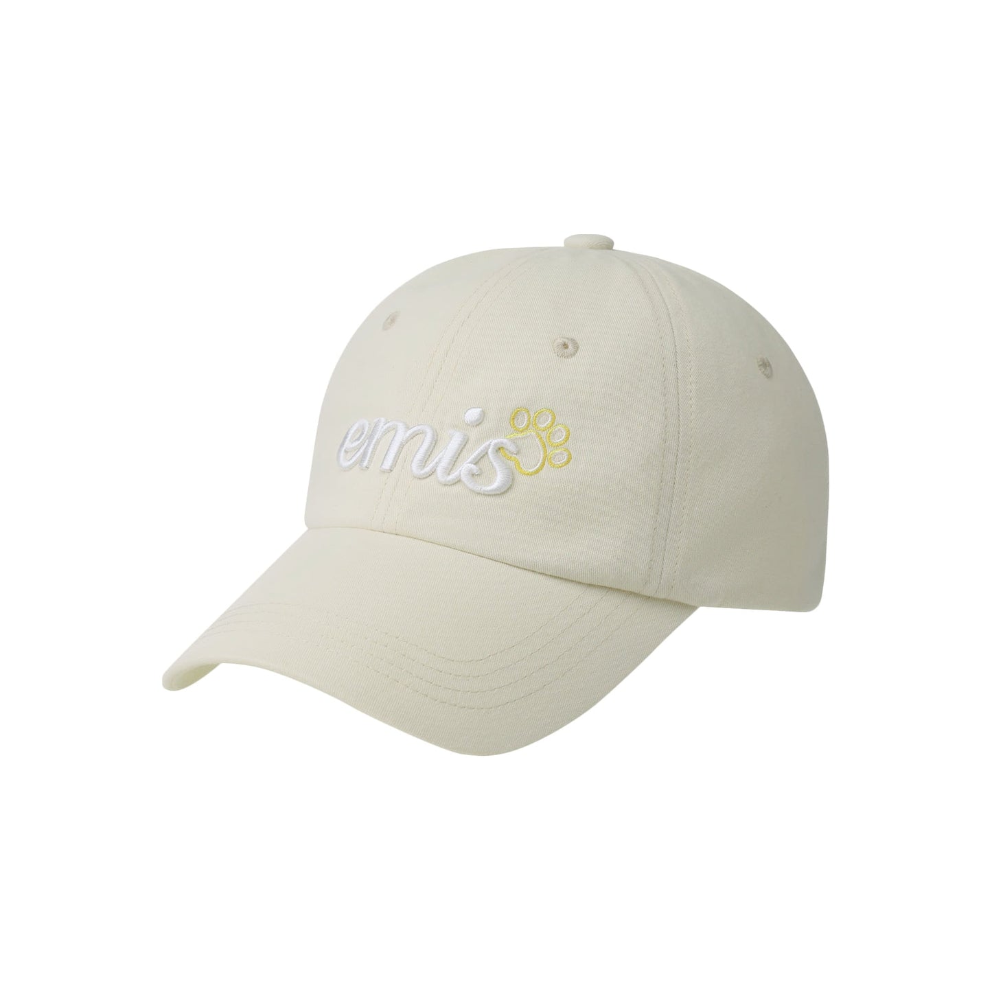 LETTERING LOGO BALL CAP-IVORY