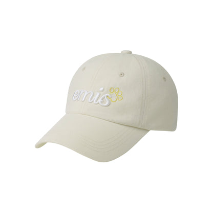LETTERING LOGO BALL CAP-IVORY