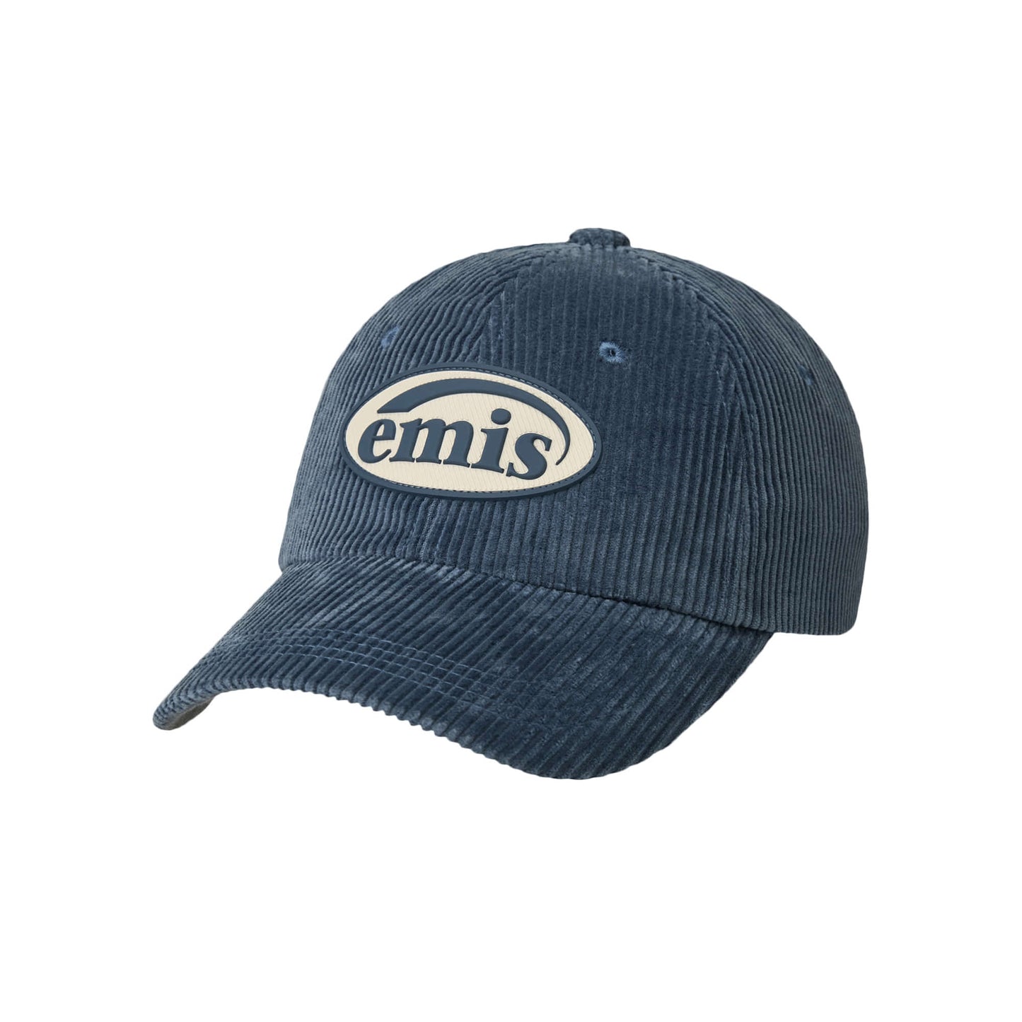 RUBBER PATCH CORDUROY BALL CAP-ASH BLUE