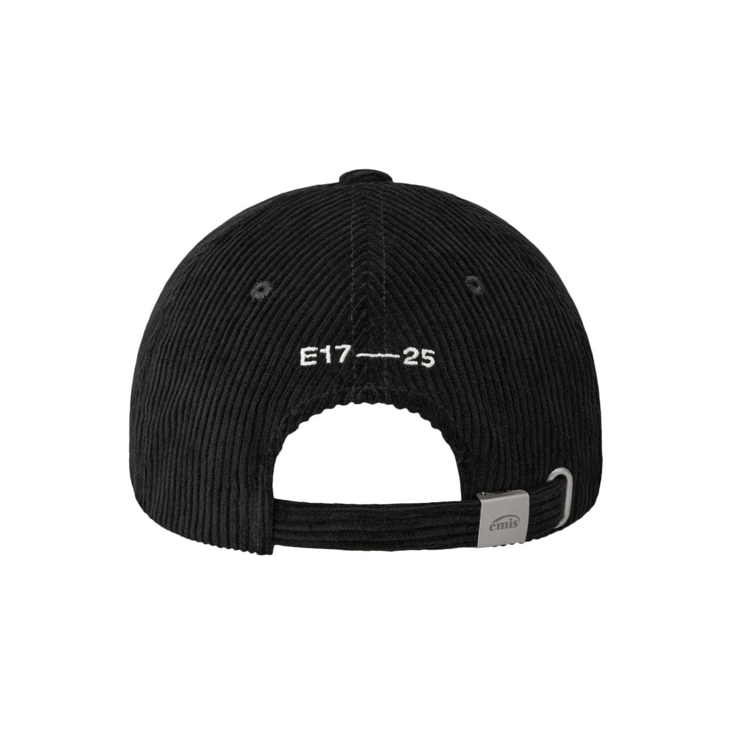 RUBBER PATCH CORDUROY BALL CAP-BLACK