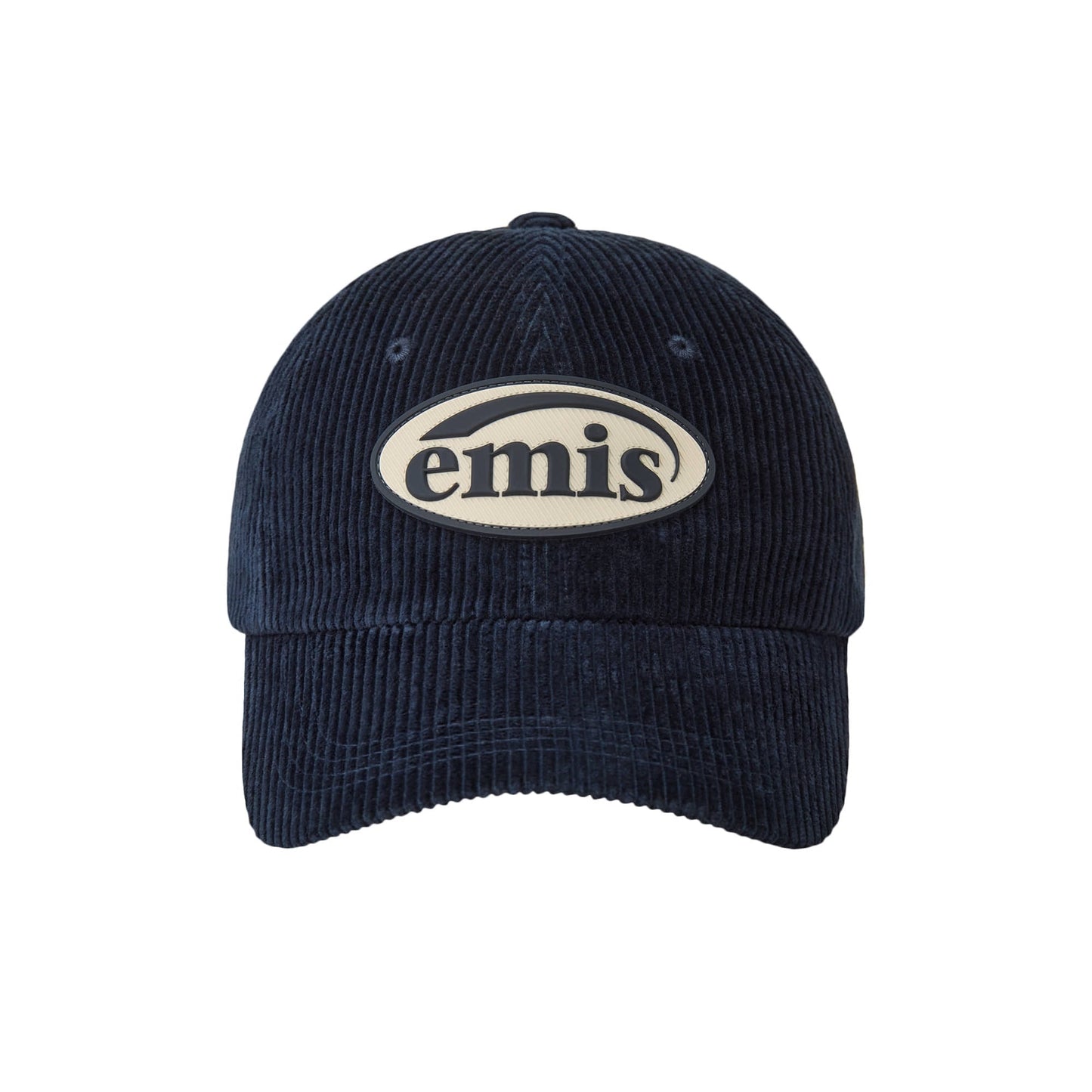 RUBBER PATCH CORDUROY BALL CAP-NAVY