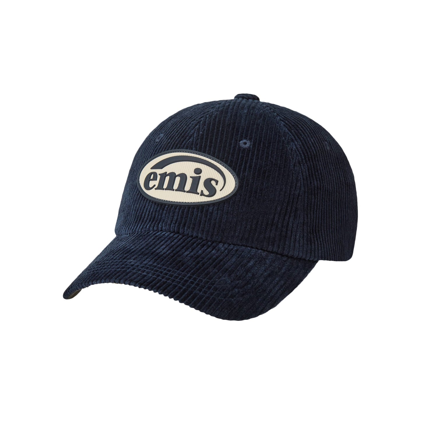RUBBER PATCH CORDUROY BALL CAP-NAVY