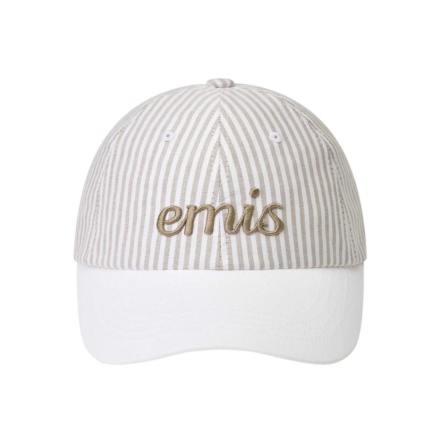 STRIPE BALL CAP-BEIGE