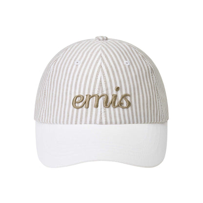STRIPE BALL CAP-BEIGE