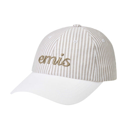 STRIPE BALL CAP-BEIGE