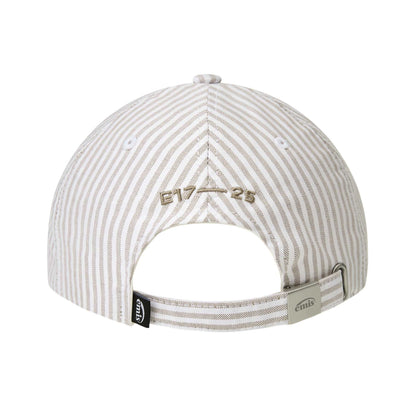 STRIPE BALL CAP-BEIGE