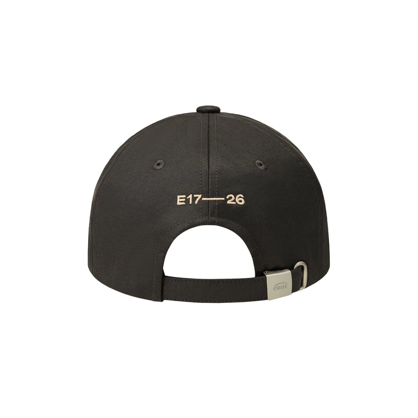WASHED FAUX LEATHER BALL CAP-BLACK