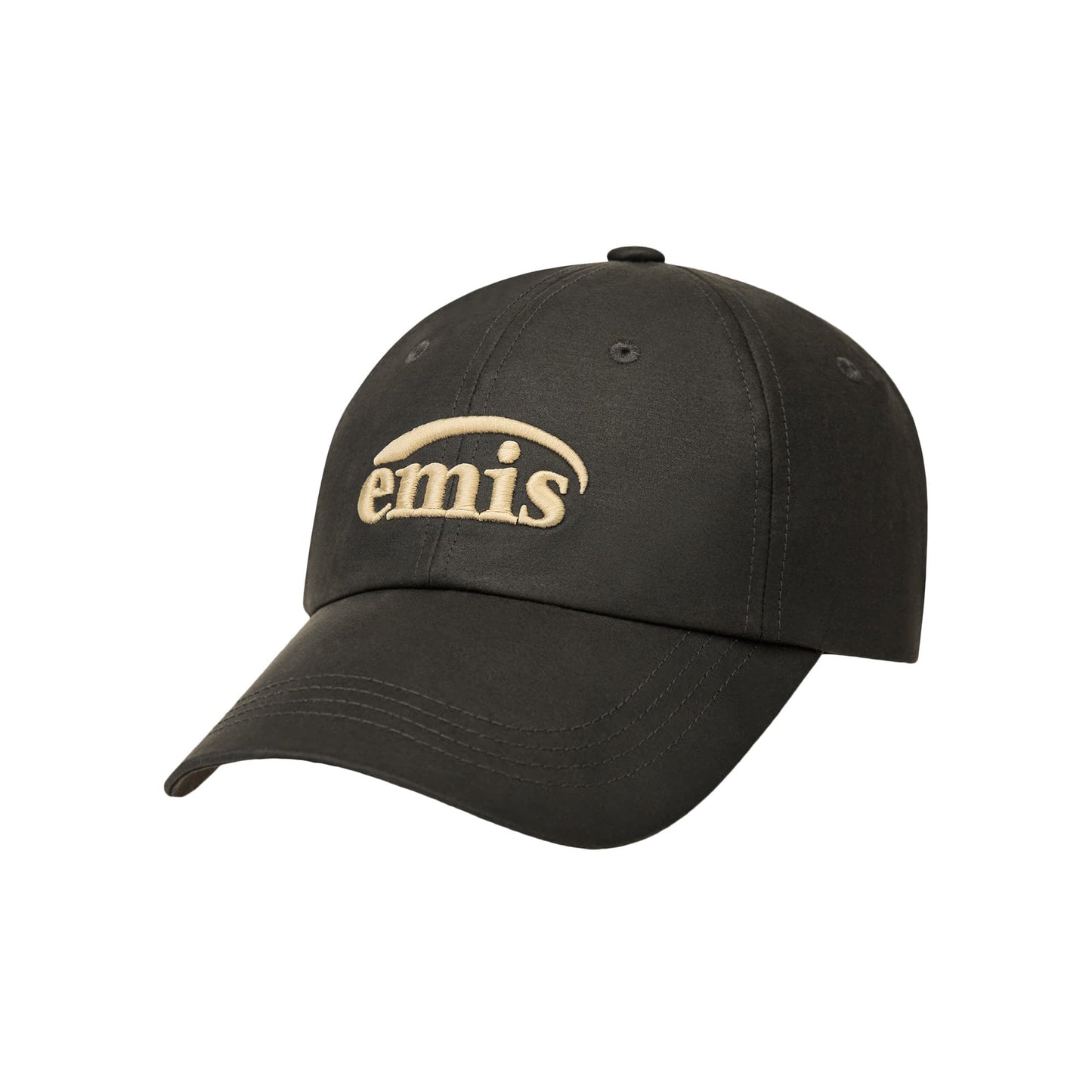 WASHED FAUX LEATHER BALL CAP-BLACK
