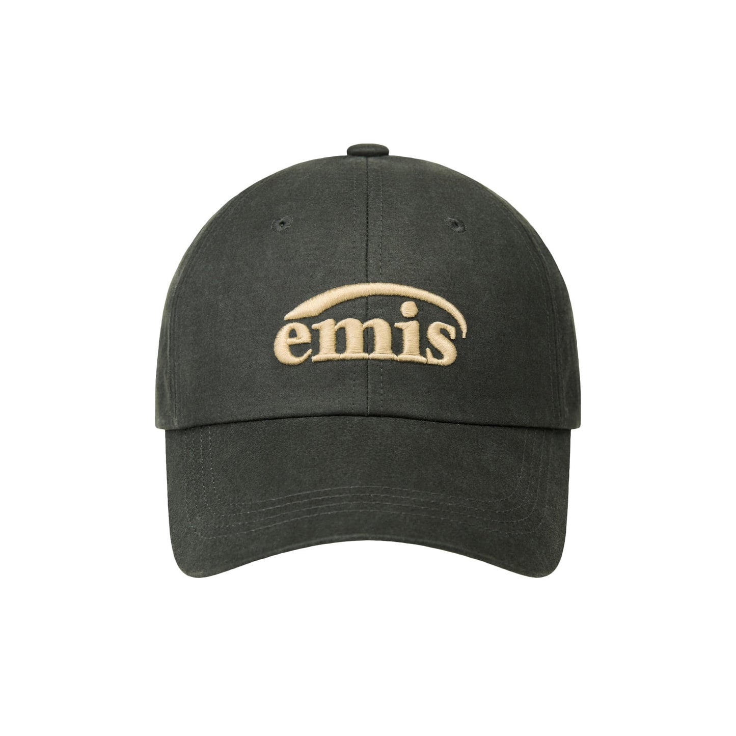 WASHED FAUX LEATHER BALL CAP-GREEN