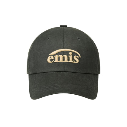 WASHED FAUX LEATHER BALL CAP-GREEN