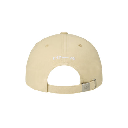 HEART RUBBER PATCH BALL CAP-BEIGE