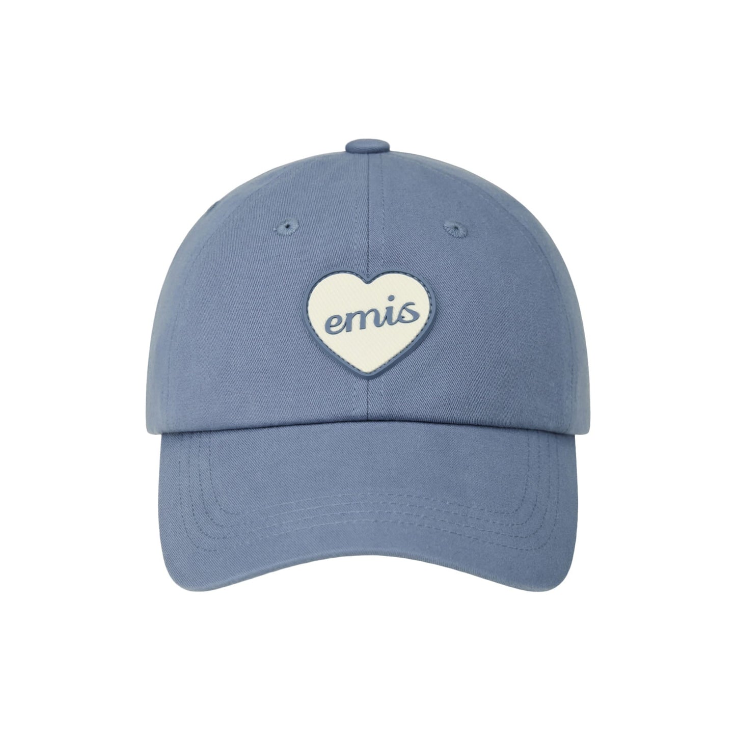 HEART RUBBER PATCH BALL CAP-BLUE