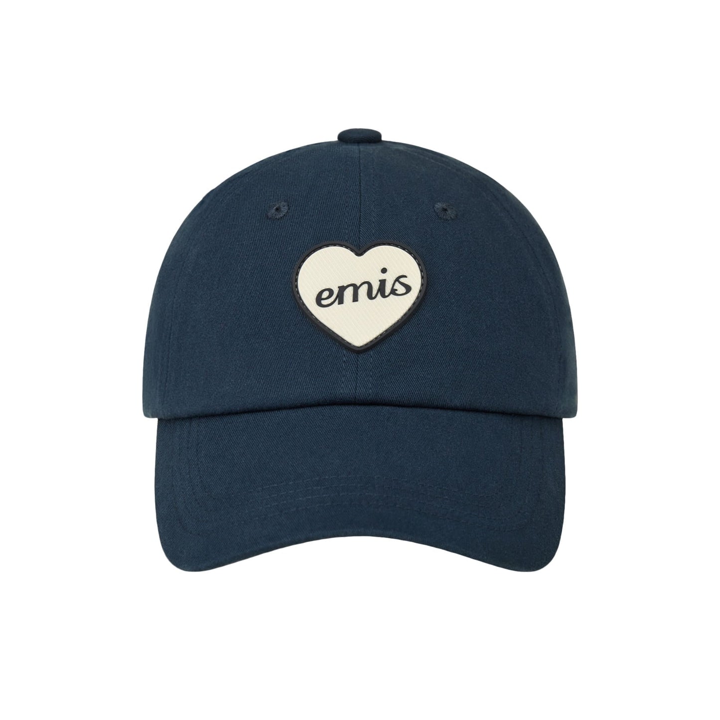 HEART RUBBER PATCH BALL CAP-NAVY