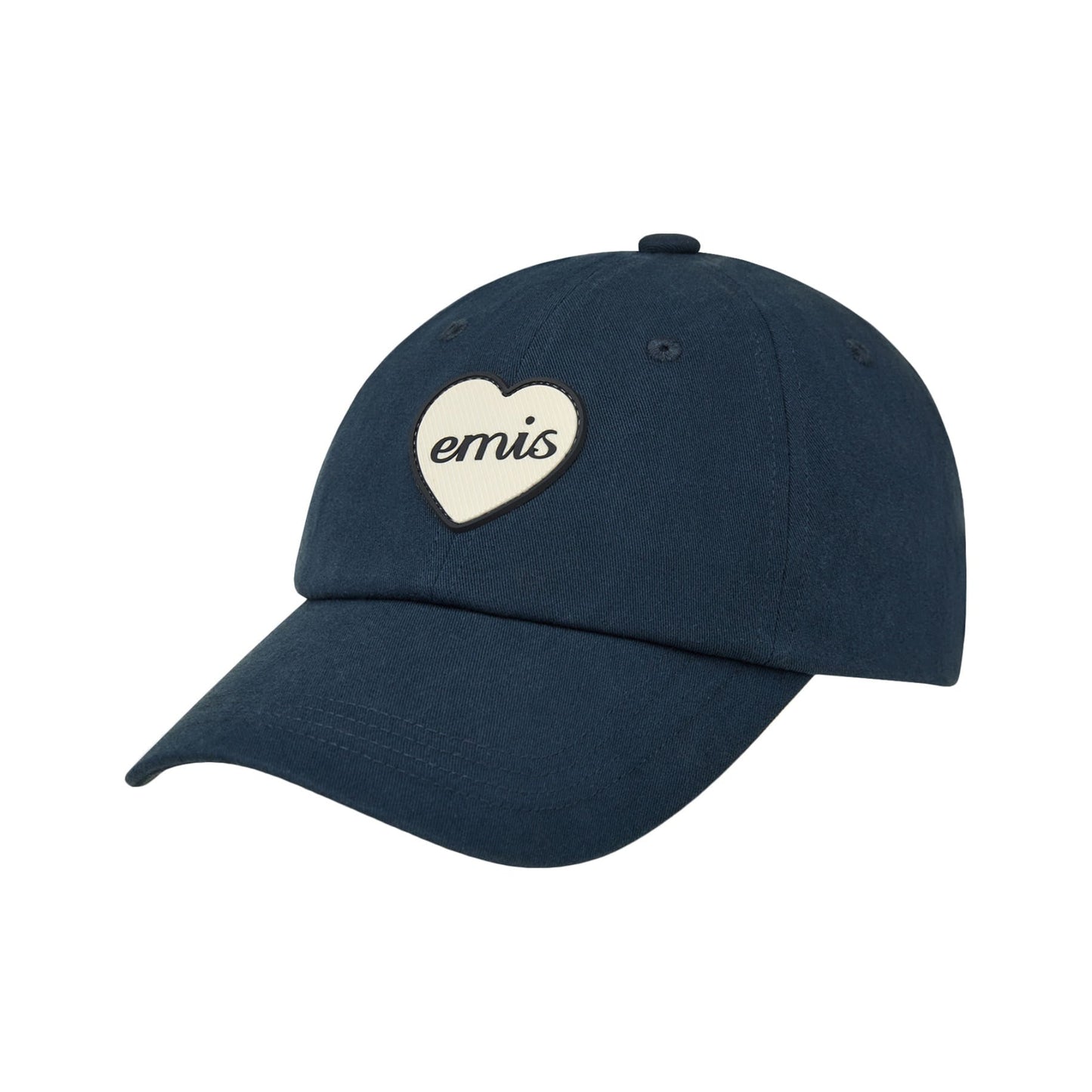 HEART RUBBER PATCH BALL CAP-NAVY