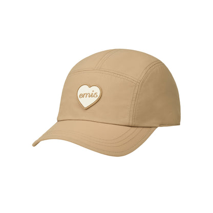 HEART RUBBER PATCH CAMP CAP-BEIGE