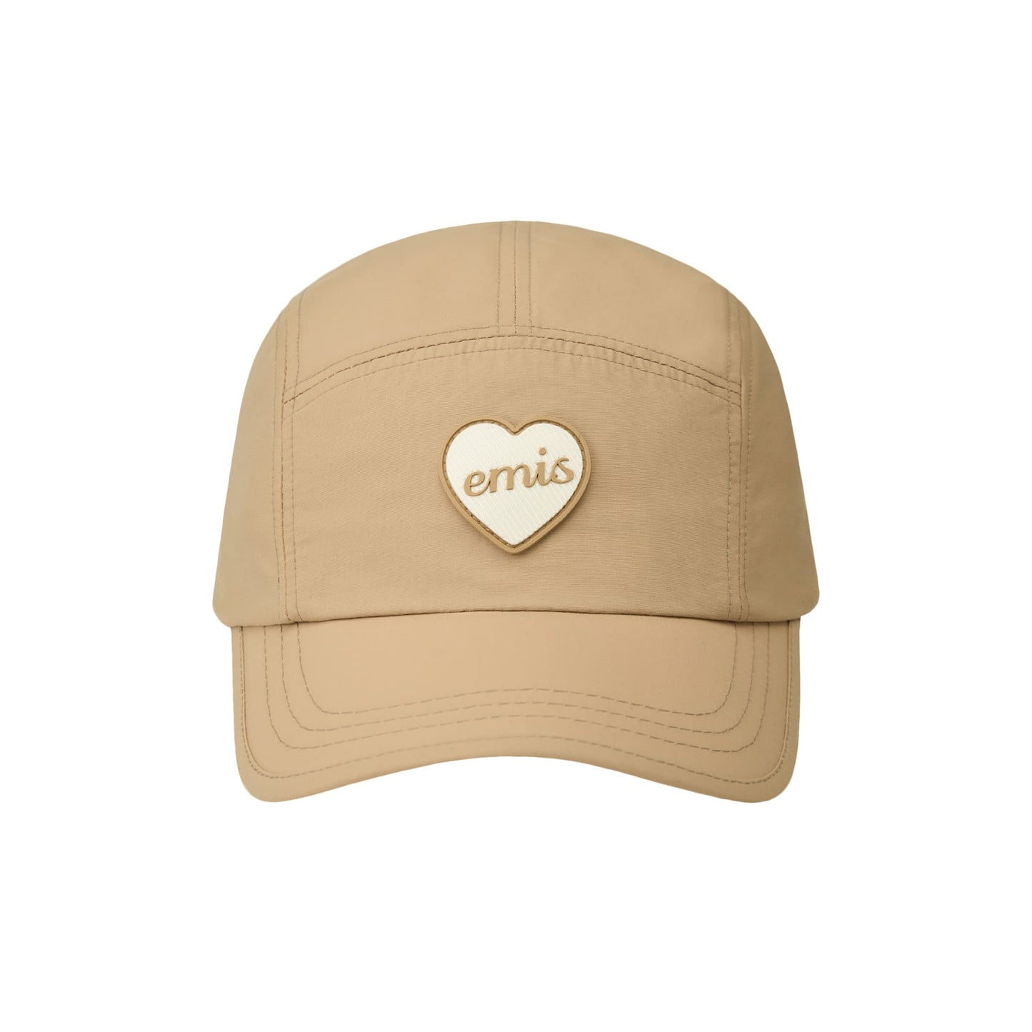 HEART RUBBER PATCH CAMP CAP-BEIGE