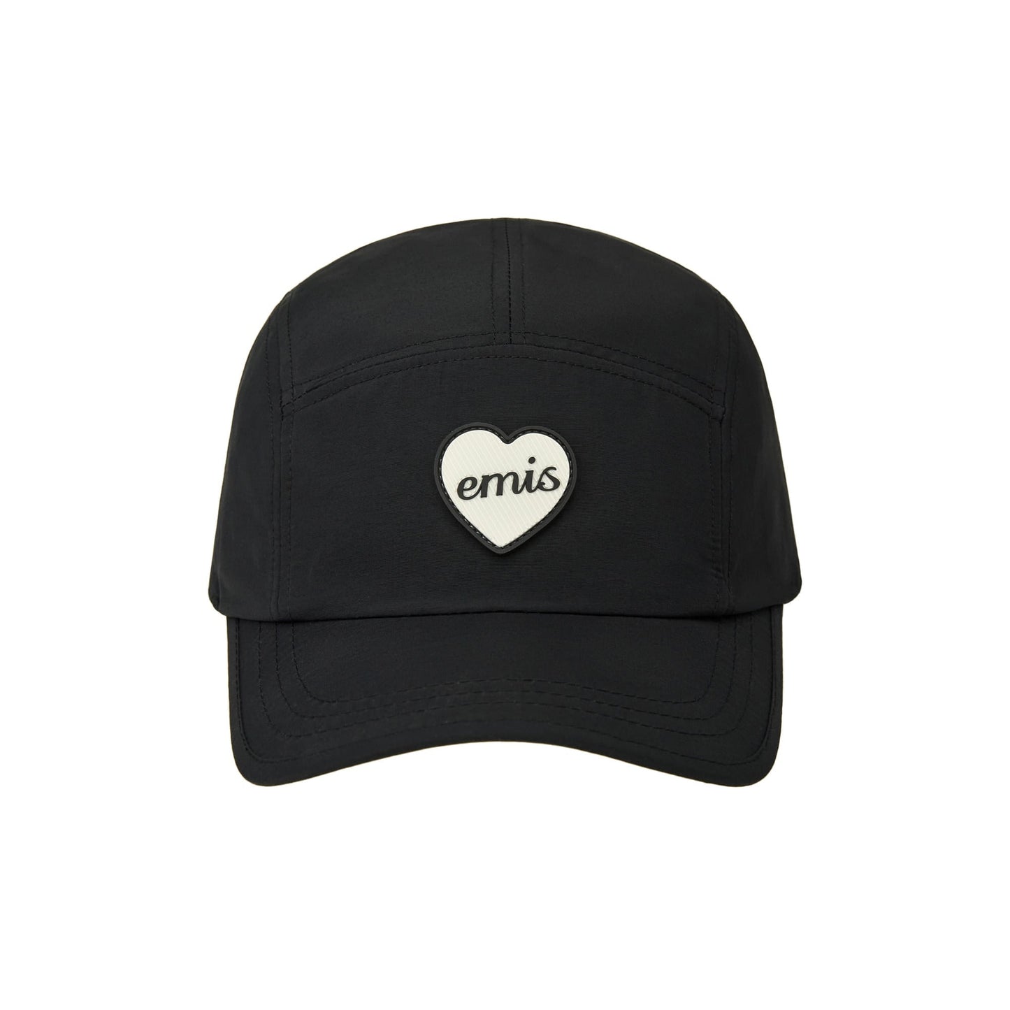 HEART RUBBER PATCH CAMP CAP-BLACK