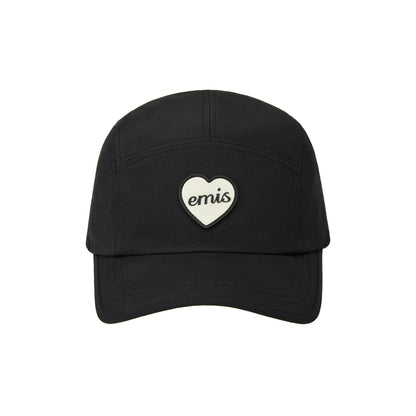 HEART RUBBER PATCH CAMP CAP-BLACK