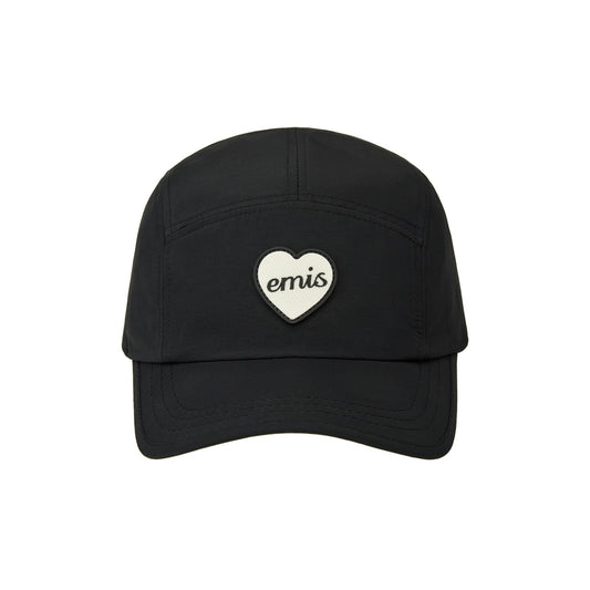 HEART RUBBER PATCH CAMP CAP-BLACK