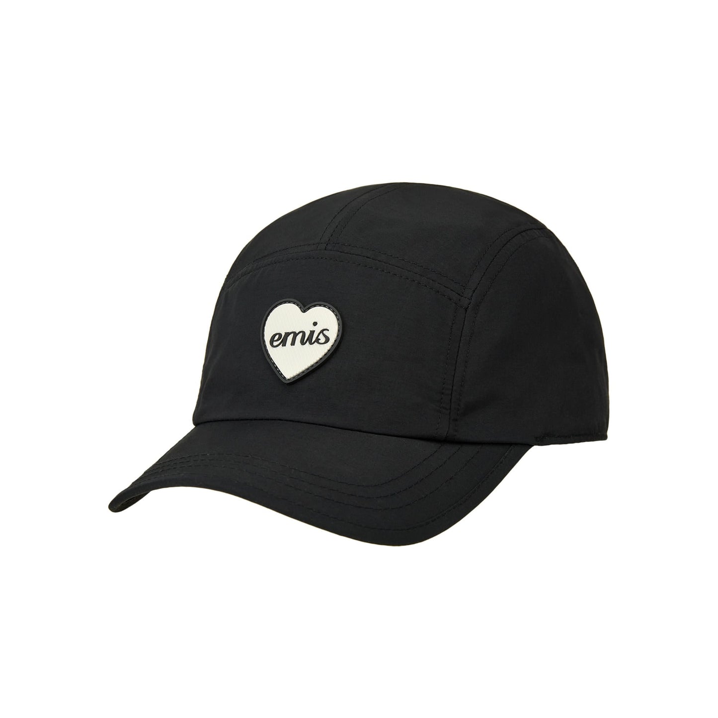 HEART RUBBER PATCH CAMP CAP-BLACK